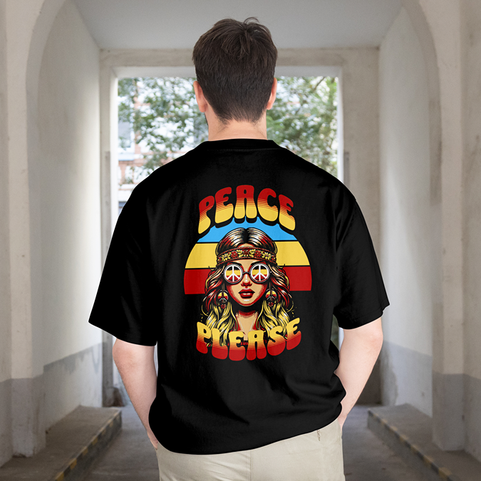 T-Shirt - Peace Please - Oversized Fit