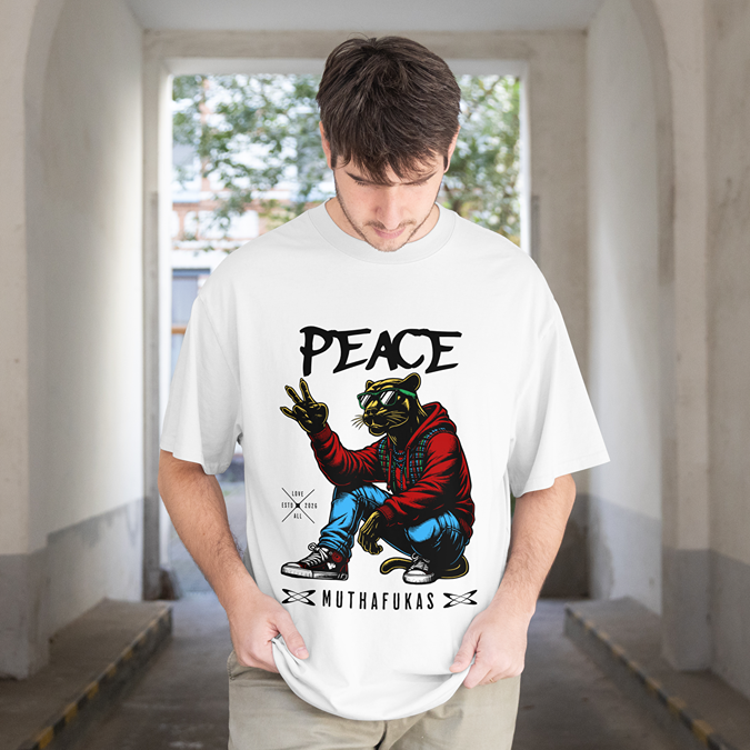 T-Shirt - Peace Muthafakas - Oversized Fit