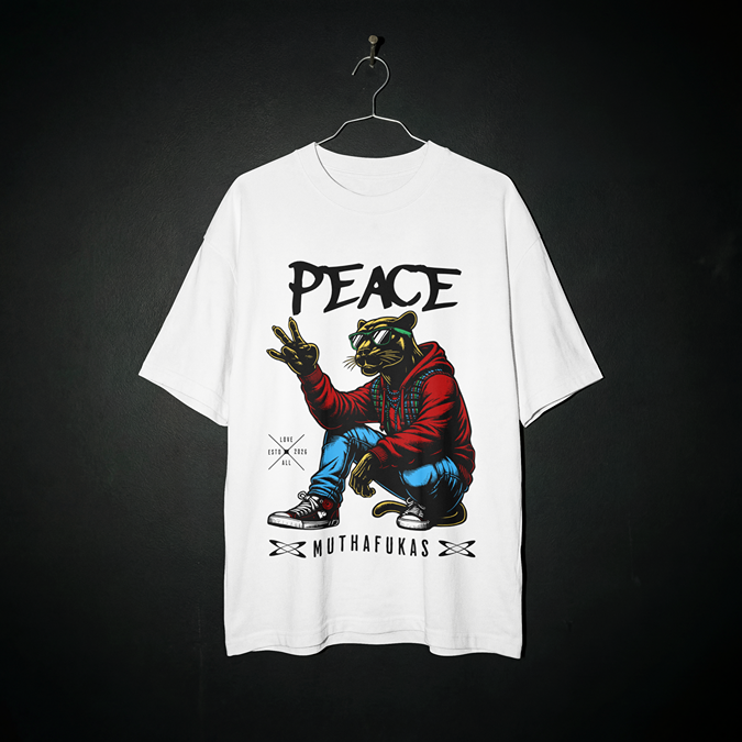 T-Shirt - Peace Muthafakas - Oversized Fit