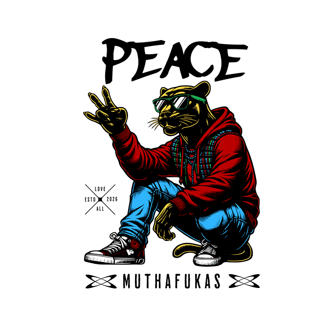 T-Shirt - Peace Muthafakas - Oversized Fit