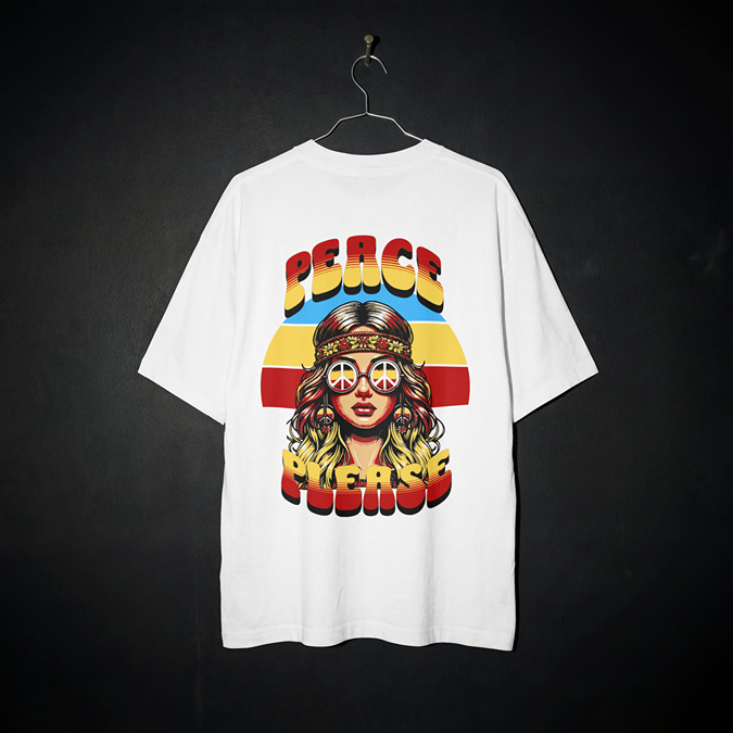 T-Shirt - Peace Please - Oversized Fit