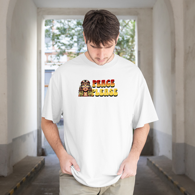 T-Shirt - Peace Please - Oversized Fit